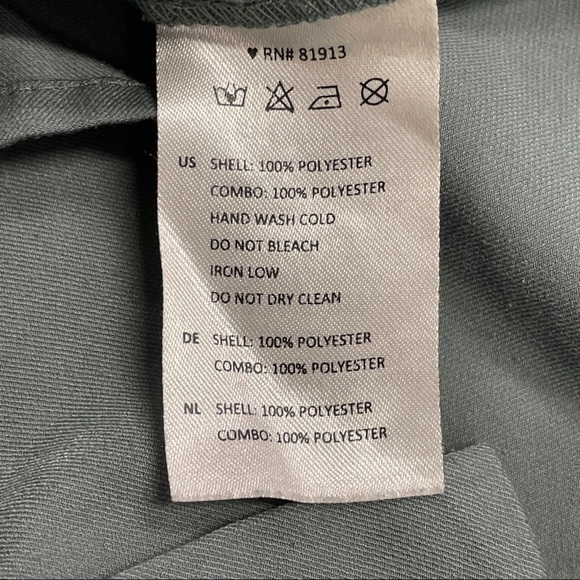 Cooper & Ella Esther Pocket Dress S Button Front Short Sleeve Popover Green - Picture 8 of 10